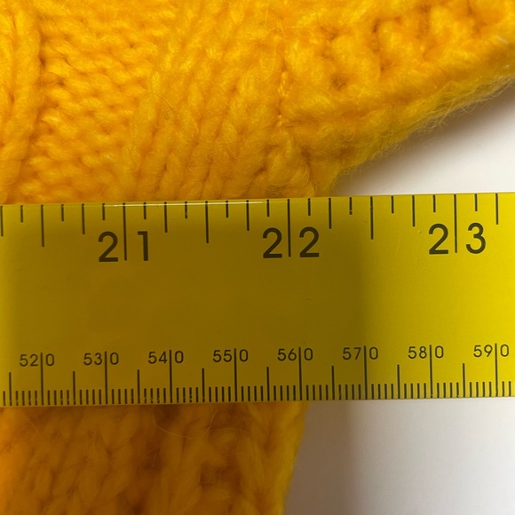 Anthropologie Gold Relaxed Fit Cable Alpaca Sweater Womens Large - Picture 10 of 11